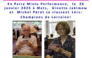 Ginette et Michel sont champions de Comité