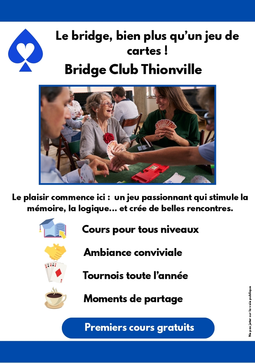 Promotion du bridge, place Claude Arnoult, Thionville, samedi 26 sept. 2026