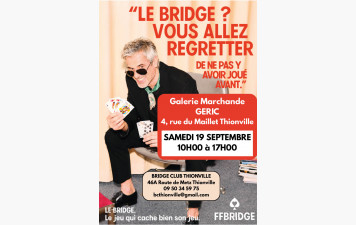 Journée d'information et de promotion du bridge le samedi 19 septembre 2026; Galerie marchande du Géric à Thionville