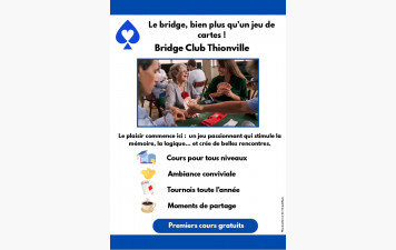 Promotion du bridge, place Claude Arnoult, Thionville, samedi 26 sept. 2026